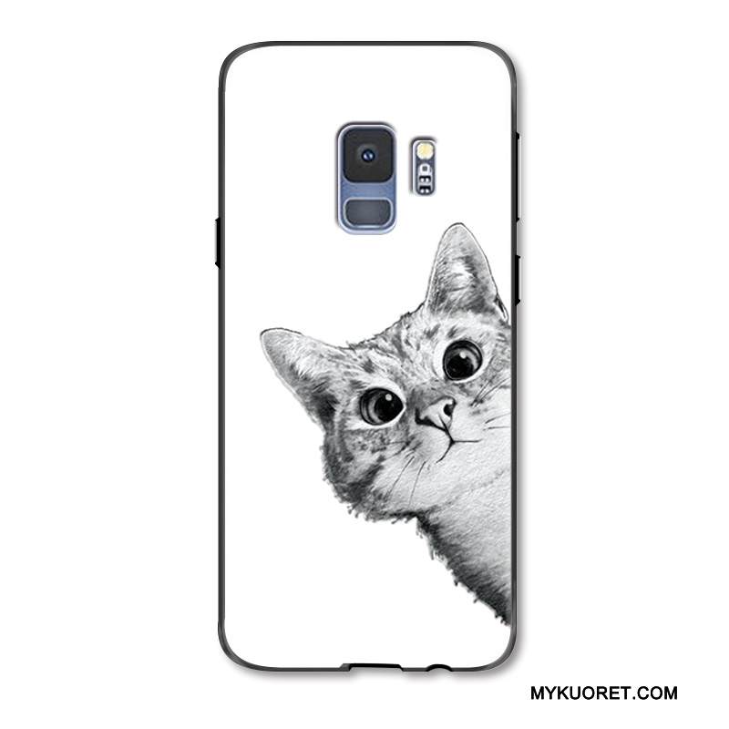 Kuori Samsung Galaxy S9+ Suojaus Puhelimen Kuoret Kissa, Kotelo Samsung Galaxy S9+ Kohokuviointi Ihana Lehmä
