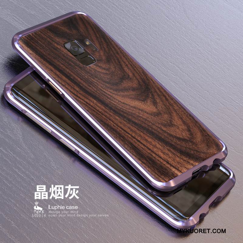 Kuori Samsung Galaxy S9+ Suojaus Puhelimen Kuoret Lasi, Kotelo Samsung Galaxy S9+ Laukut Kehys Sininen