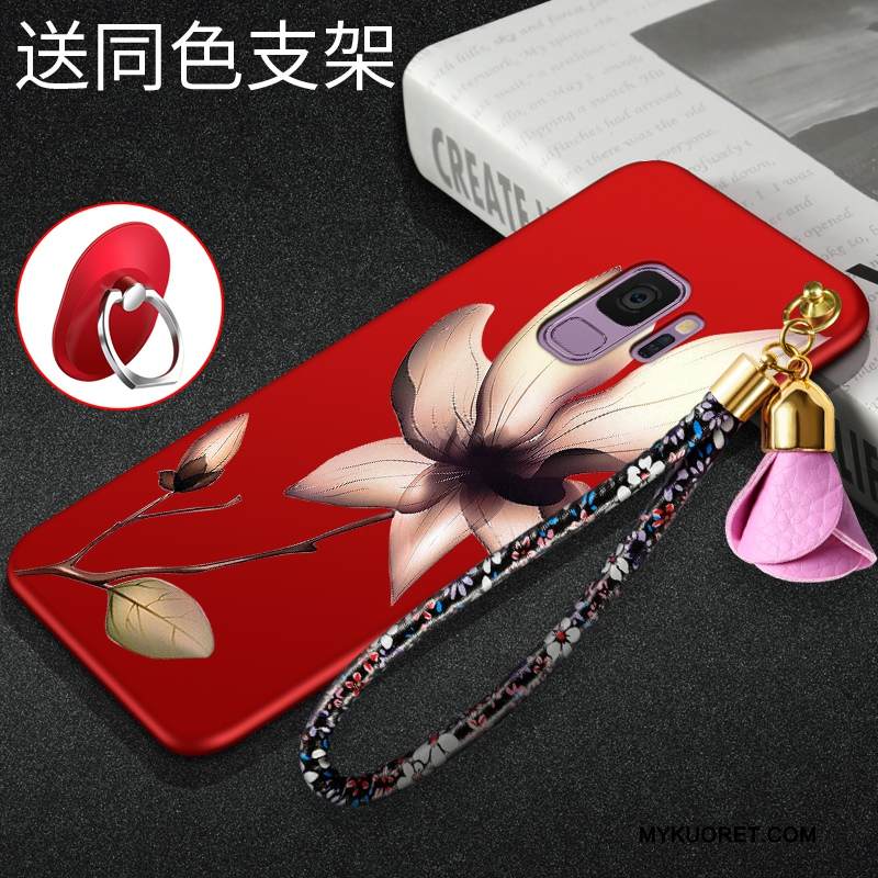 Kuori Samsung Galaxy S9 Suojaus Trendi Murtumaton, Kotelo Samsung Galaxy S9 Pehmeä Neste Punainen Puhelimen Kuoret