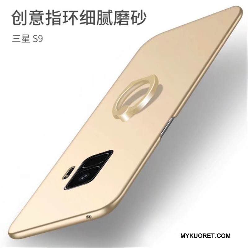 Kuori Samsung Galaxy S9 Tuki Puhelimen Kuoret Kukkakuvio, Kotelo Samsung Galaxy S9 Suojaus Rengas Pesty Suede