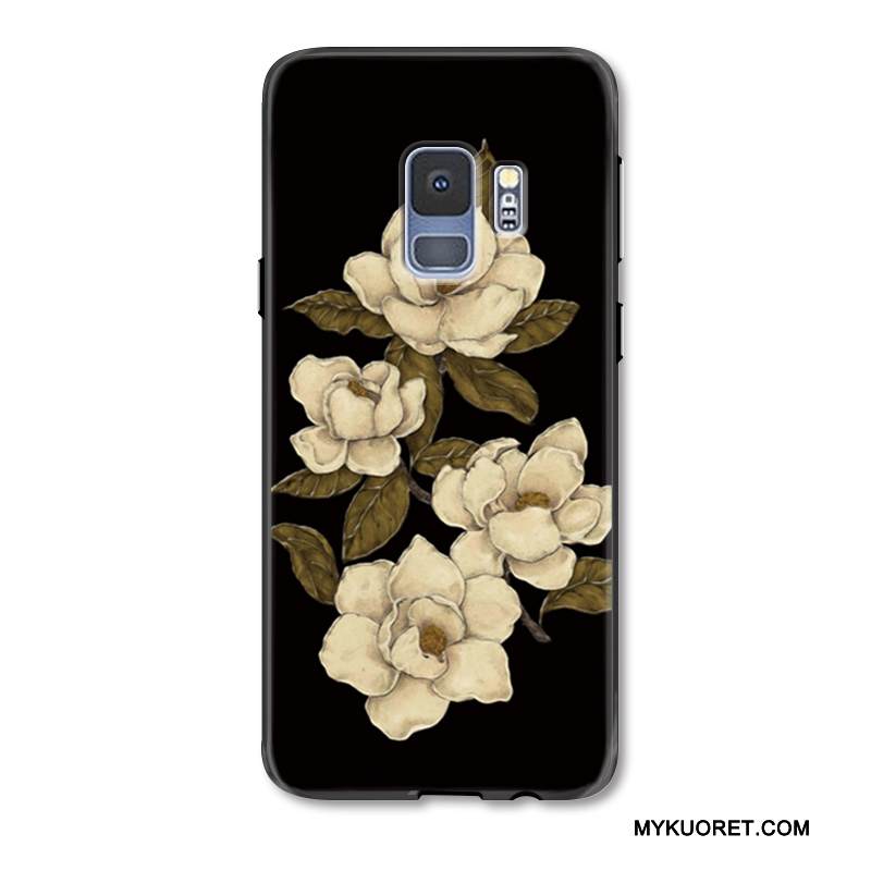 Kuori Samsung Galaxy S9+ Ylellisyys Persoonallisuus Trendi, Kotelo Samsung Galaxy S9+ Kohokuviointi Musta Puhelimen Kuoret
