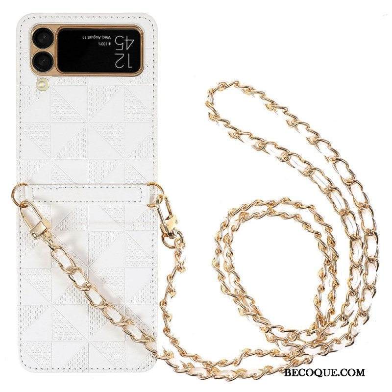 Kuori Samsung Galaxy Z Flip 3 5G Kiristysnyörillä Kotelot Flip Keinonahkainen Kiristysnyöri