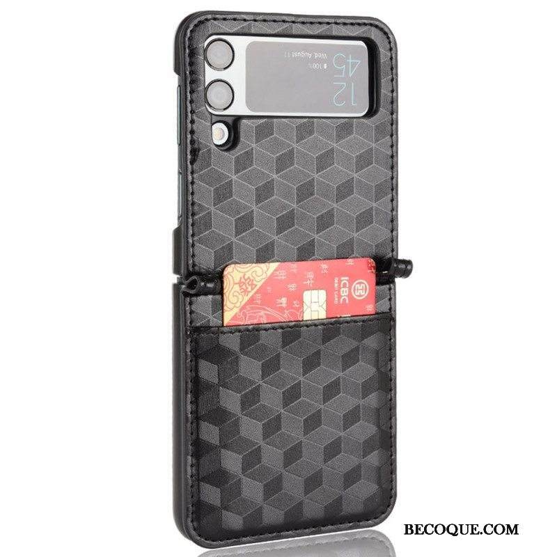 Kuori Samsung Galaxy Z Flip 3 5G Kotelot Flip 3d Design Korttikotelo