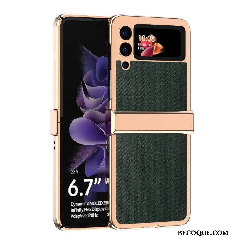 Kuori Samsung Galaxy Z Flip 3 5G Kotelot Flip Hiilikuitu 3 Kpl