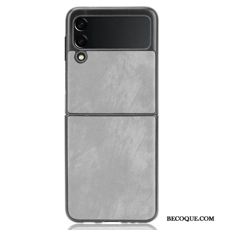 Kuori Samsung Galaxy Z Flip 3 5G Kotelot Flip Litsi Tekonahkaa