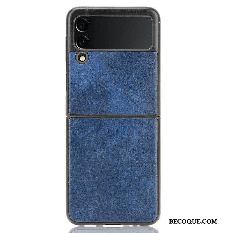 Kuori Samsung Galaxy Z Flip 3 5G Kotelot Flip Litsi Tekonahkaa