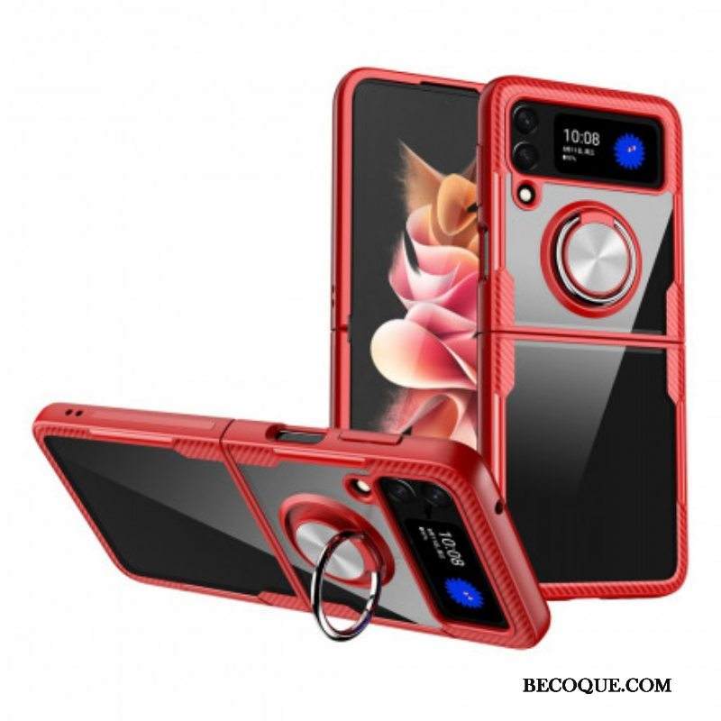 Kuori Samsung Galaxy Z Flip 3 5G Kotelot Flip Magneettinen Rengashybridi