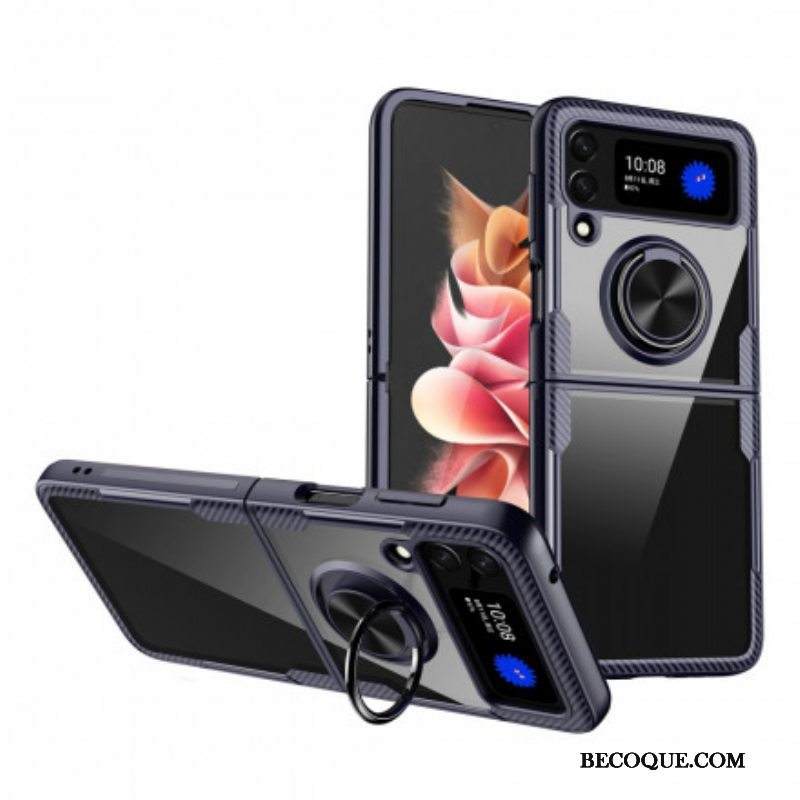 Kuori Samsung Galaxy Z Flip 3 5G Kotelot Flip Magneettinen Rengashybridi