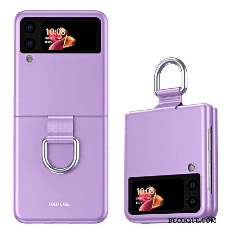 Kuori Samsung Galaxy Z Flip 3 5G Kotelot Flip Skin-touch Renkaalla