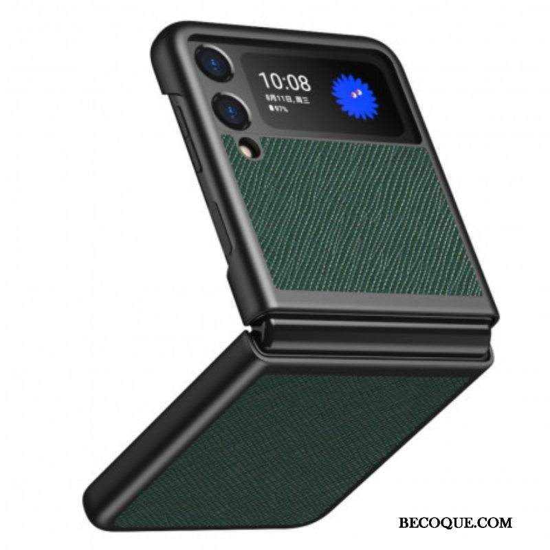 Kuori Samsung Galaxy Z Flip 3 5G Kotelot Flip Teksturoitu Nahkatyyli