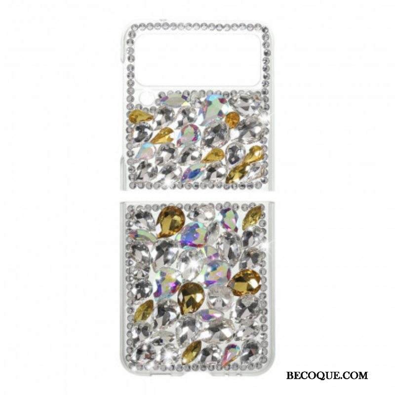 Kuori Samsung Galaxy Z Flip 3 5G Kotelot Flip Värilliset Jalokivet