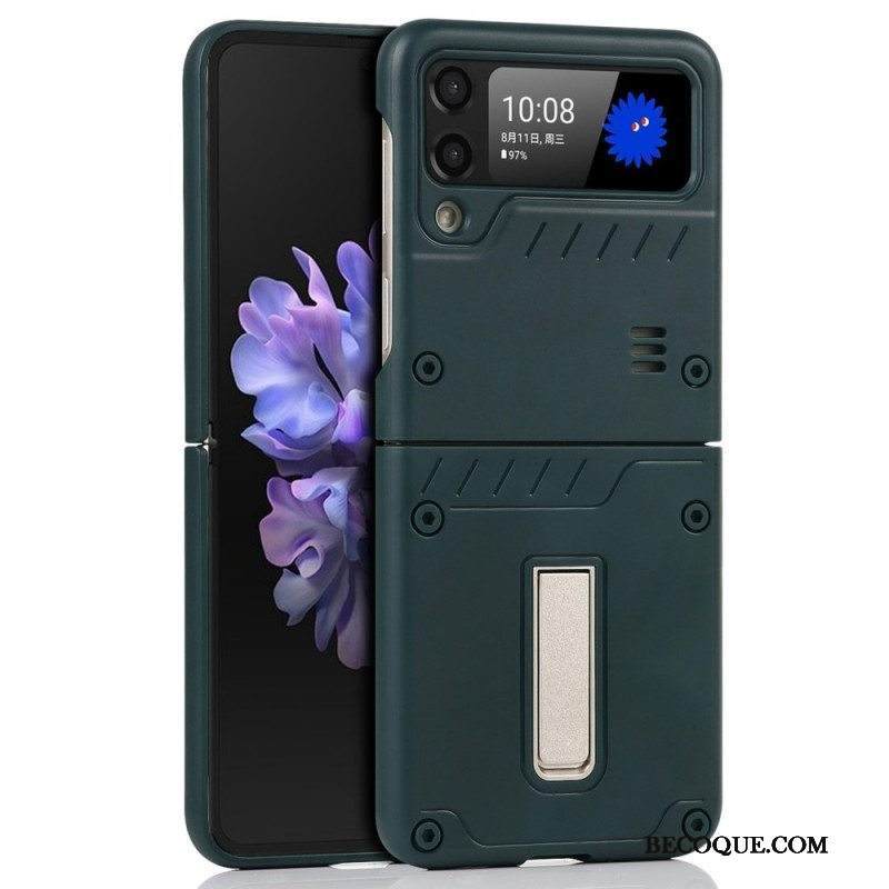 Kuori Samsung Galaxy Z Flip 3 5G Kotelot Flip Yhdistä Jalustan Kanssa