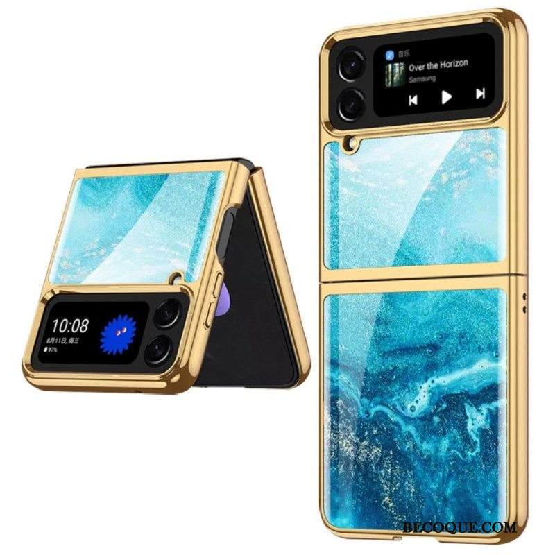 Kuori Samsung Galaxy Z Flip 4 Kotelot Flip Gkk Abstrakti Karkaistu Lasi