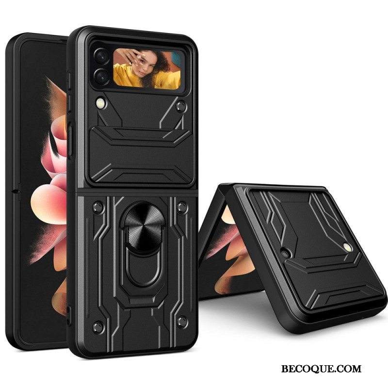 Kuori Samsung Galaxy Z Flip 4 Kotelot Flip Linssin Suojus Tukirenkaalla