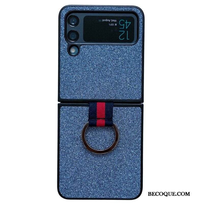 Kuori Samsung Galaxy Z Flip 4 Kotelot Flip Paljetteja Sormuksella