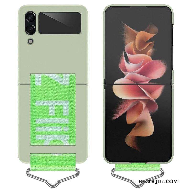 Kuori Samsung Galaxy Z Flip 4 Kotelot Flip Sormus Ja Hihna Kirjaimet