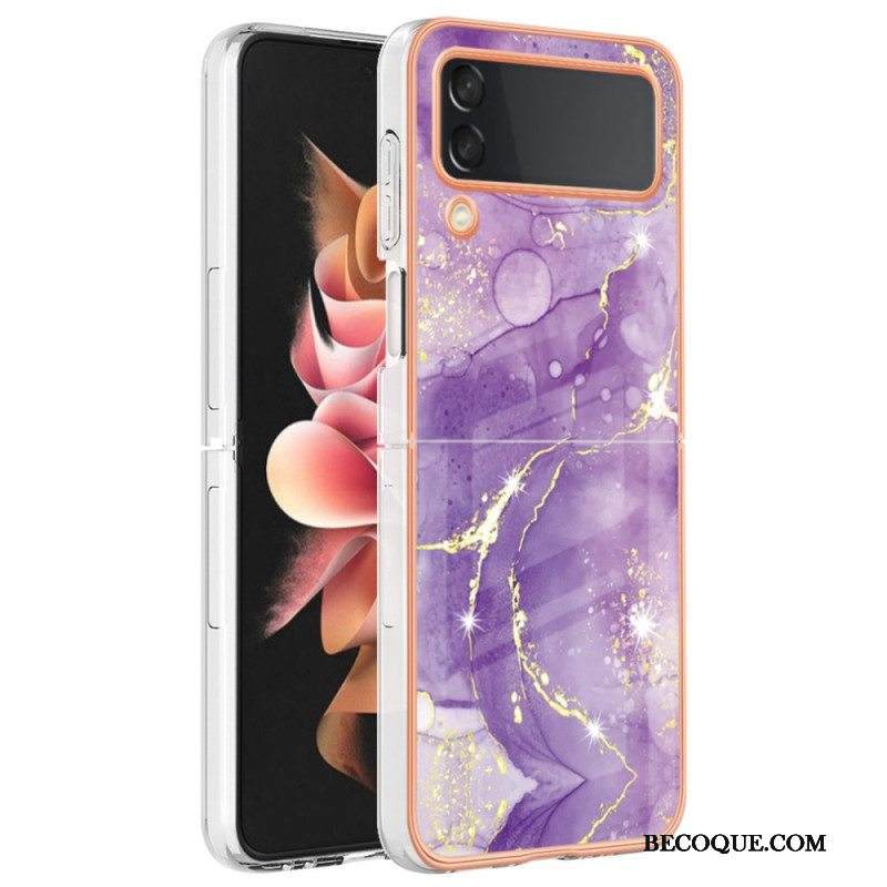 Kuori Samsung Galaxy Z Flip 4 Kotelot Flip Värillinen Marmori