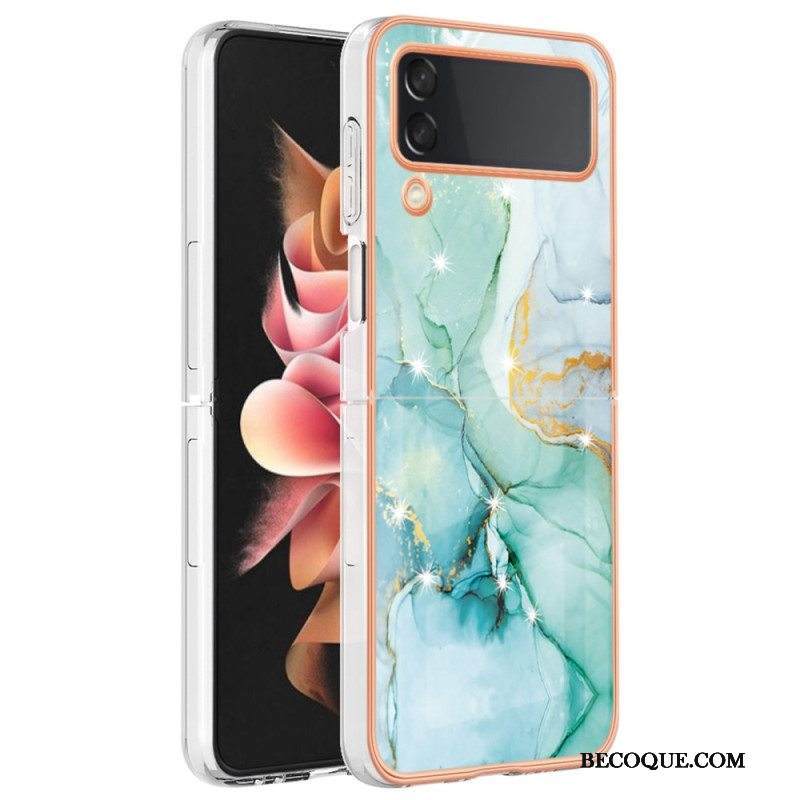 Kuori Samsung Galaxy Z Flip 4 Kotelot Flip Värillinen Marmori