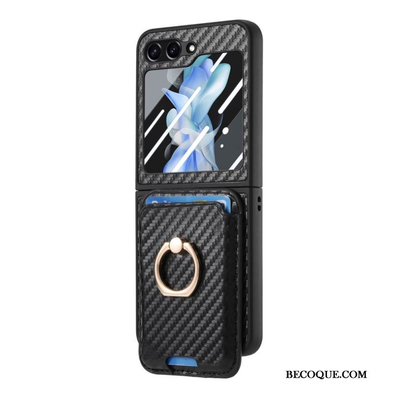 Kuori Samsung Galaxy Z Flip 7 Fe Hiilikuituinen Korttikotelo