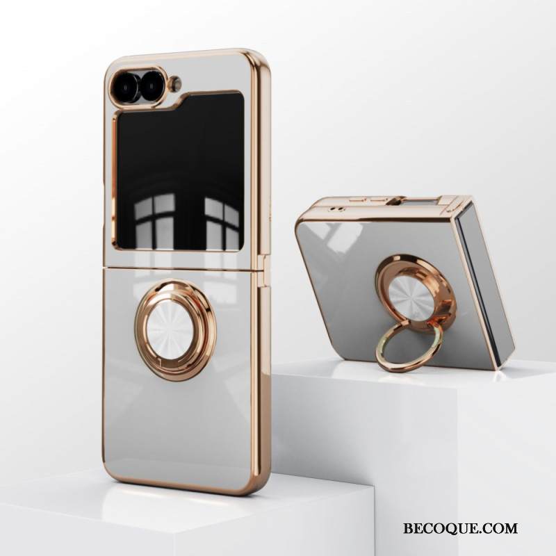 Kuori Samsung Galaxy Z Flip 7 Fe Kiiltävä Viimeistely Sormuspidikkeellä