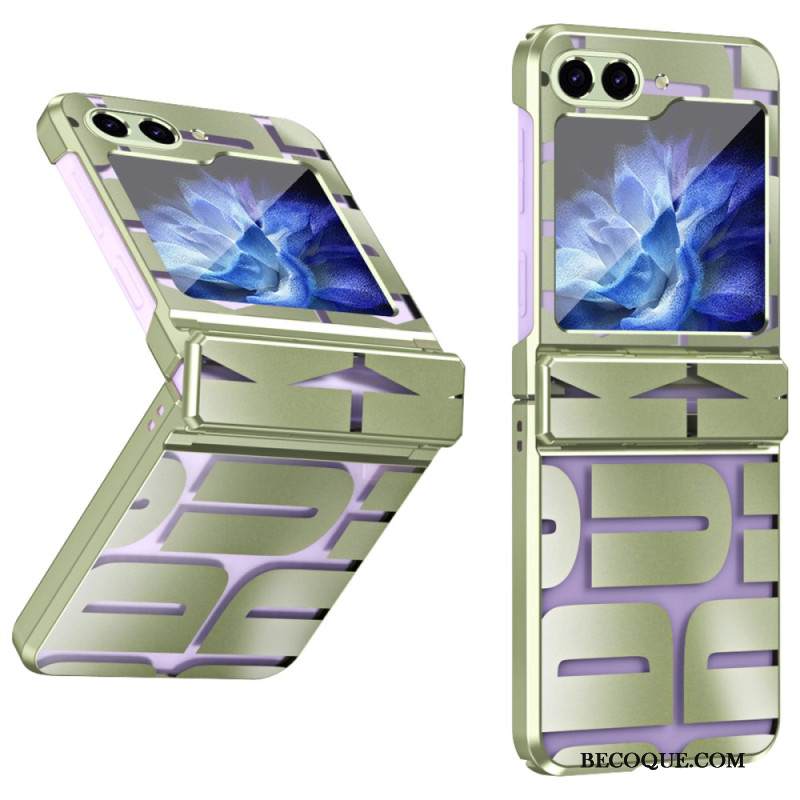 Kuori Samsung Galaxy Z Flip 7 Fe Kirjaimet Karkaistulla Lasikalvolla