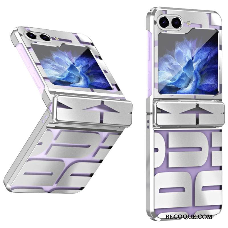 Kuori Samsung Galaxy Z Flip 7 Fe Kirjaimet Karkaistulla Lasikalvolla