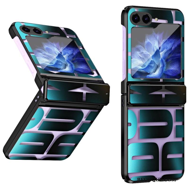 Kuori Samsung Galaxy Z Flip 7 Fe Kirjaimet Karkaistulla Lasikalvolla