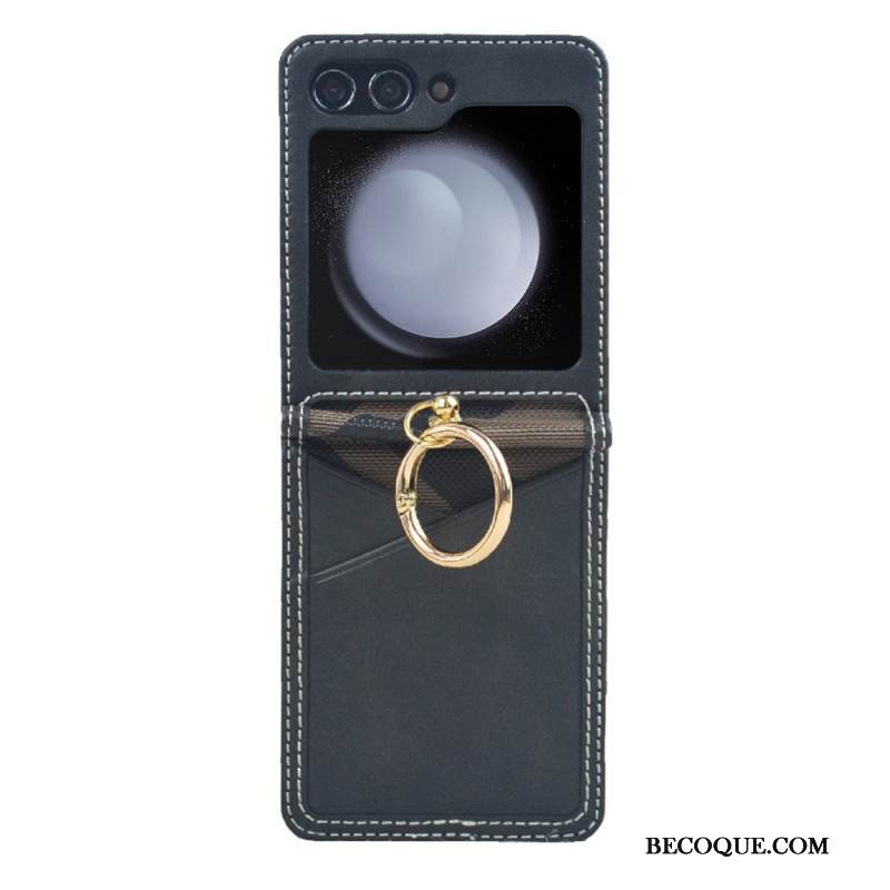 Kuori Samsung Galaxy Z Flip 7 Fe Korttikotelo Ja Metallirengas