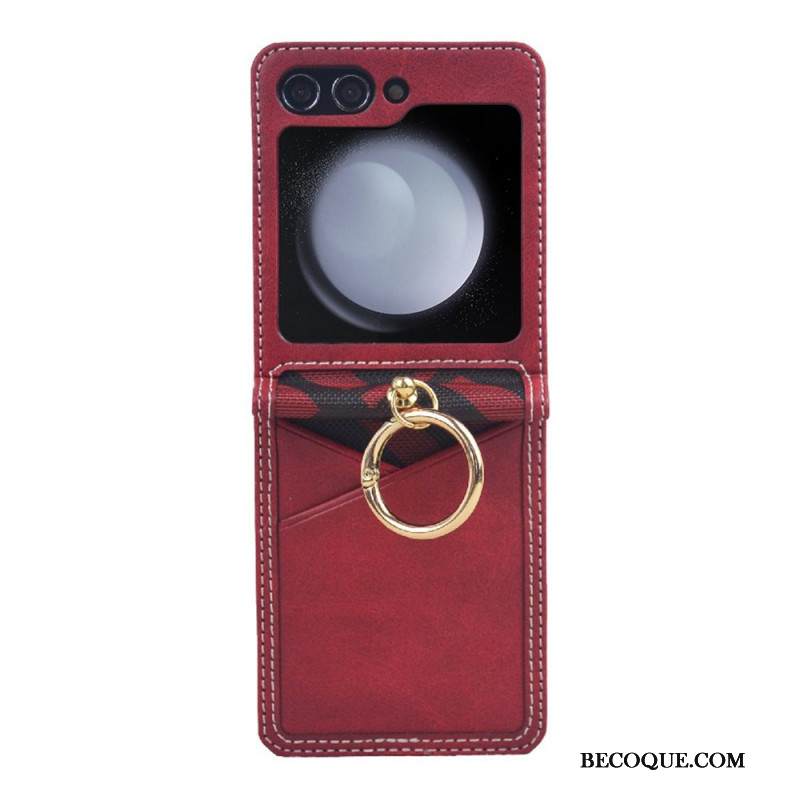 Kuori Samsung Galaxy Z Flip 7 Fe Korttikotelo Ja Metallirengas