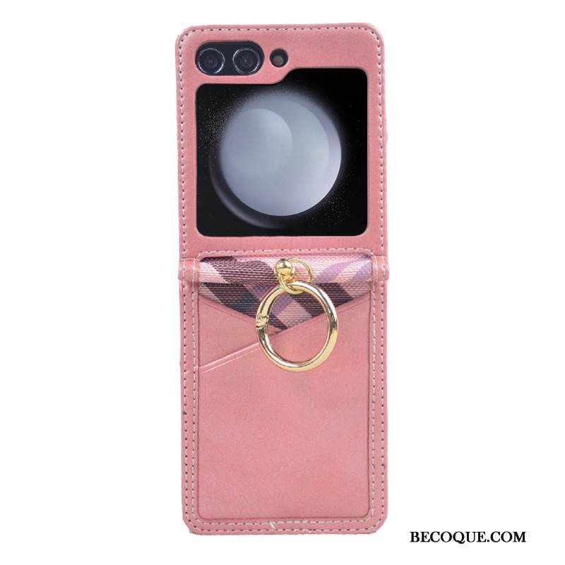 Kuori Samsung Galaxy Z Flip 7 Fe Korttikotelo Ja Metallirengas