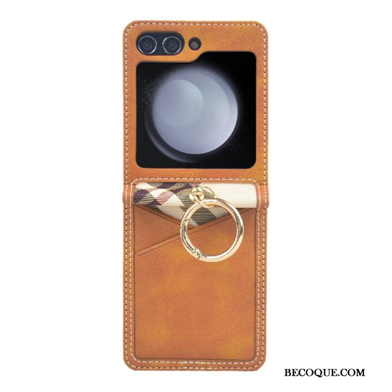 Kuori Samsung Galaxy Z Flip 7 Fe Korttikotelo Ja Metallirengas