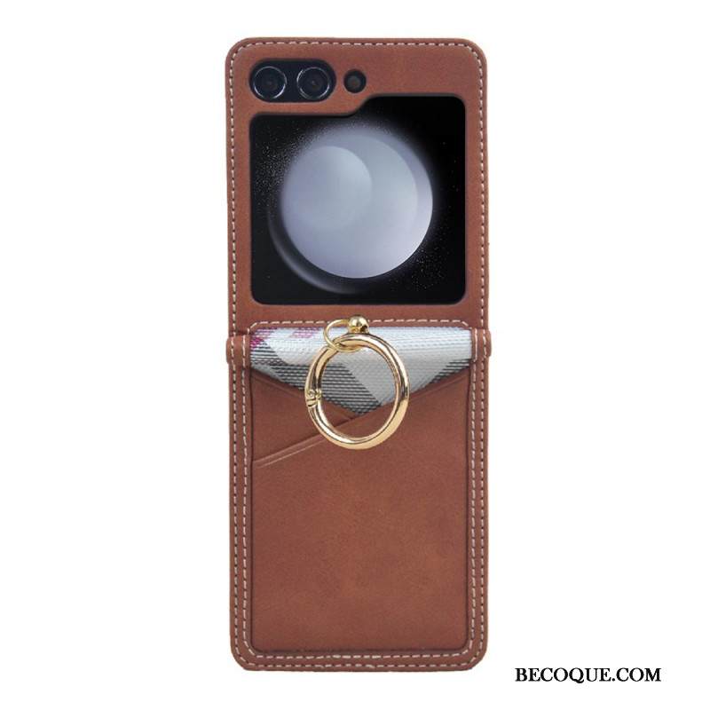 Kuori Samsung Galaxy Z Flip 7 Fe Korttikotelo Ja Metallirengas