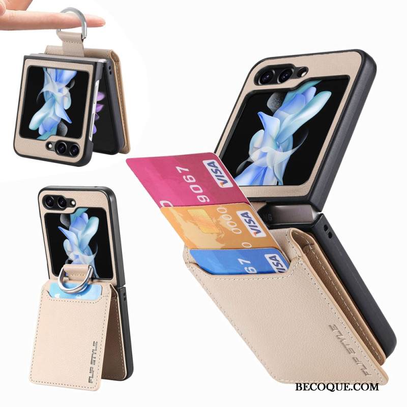 Kuori Samsung Galaxy Z Flip 7 Fe Korttikotelon Teline Ja Sormus