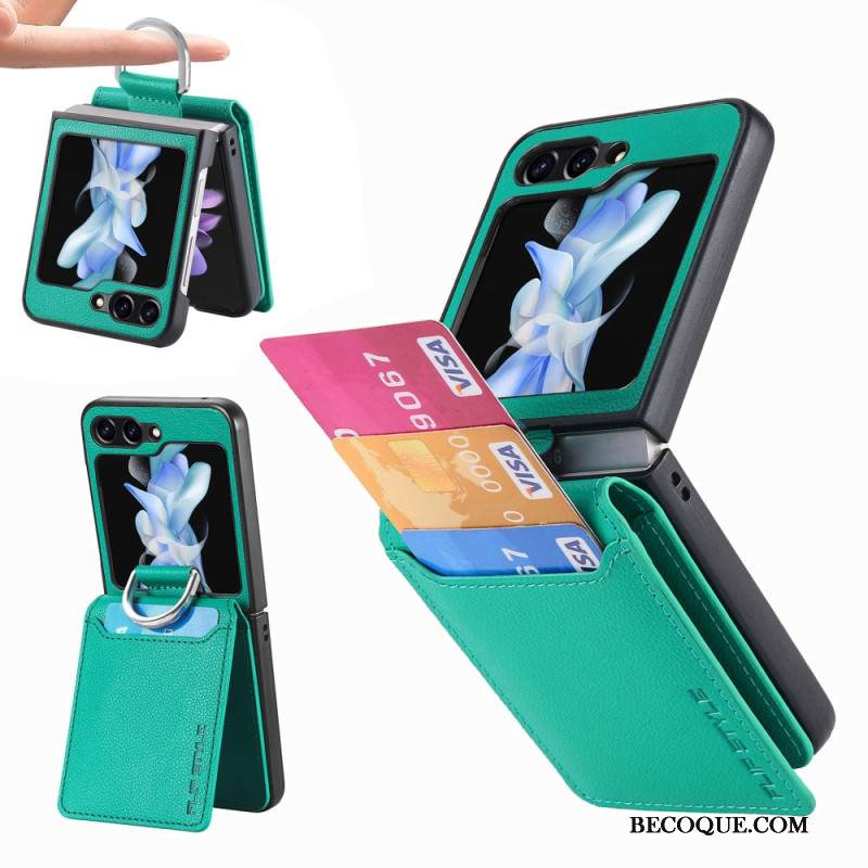 Kuori Samsung Galaxy Z Flip 7 Fe Korttikotelon Teline Ja Sormus