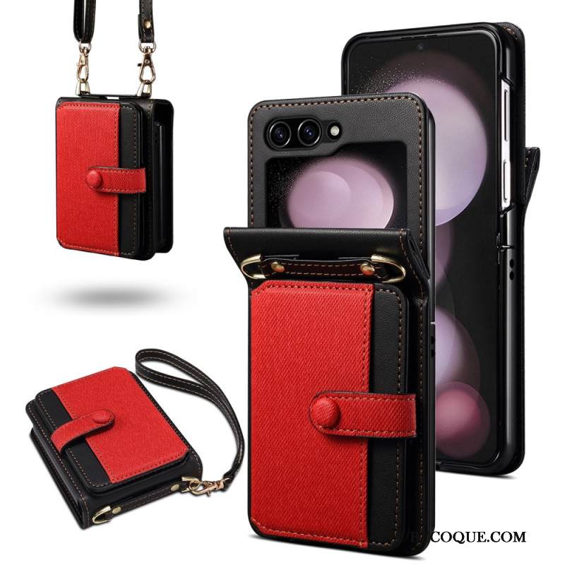 Kuori Samsung Galaxy Z Flip 7 Fe Korttiteline Ja Kaulanauha