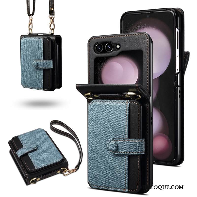 Kuori Samsung Galaxy Z Flip 7 Fe Korttiteline Ja Kaulanauha