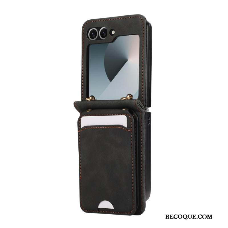 Kuori Samsung Galaxy Z Flip 7 Fe Korttiteline Ja Olkahihna