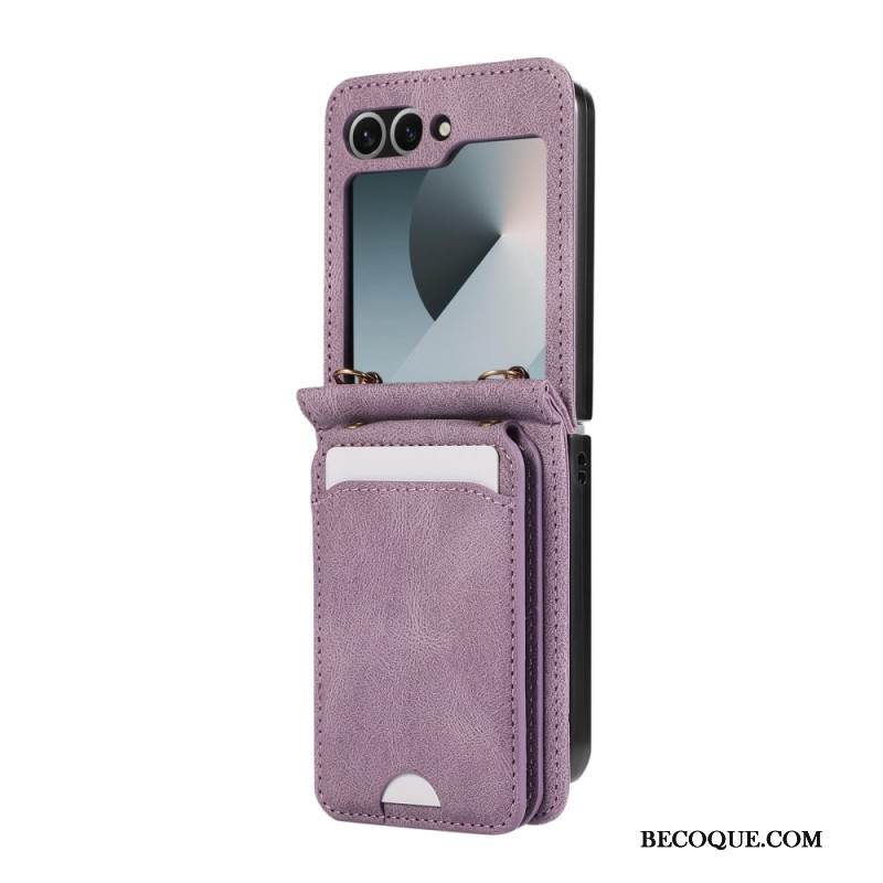 Kuori Samsung Galaxy Z Flip 7 Fe Korttiteline Ja Olkahihna