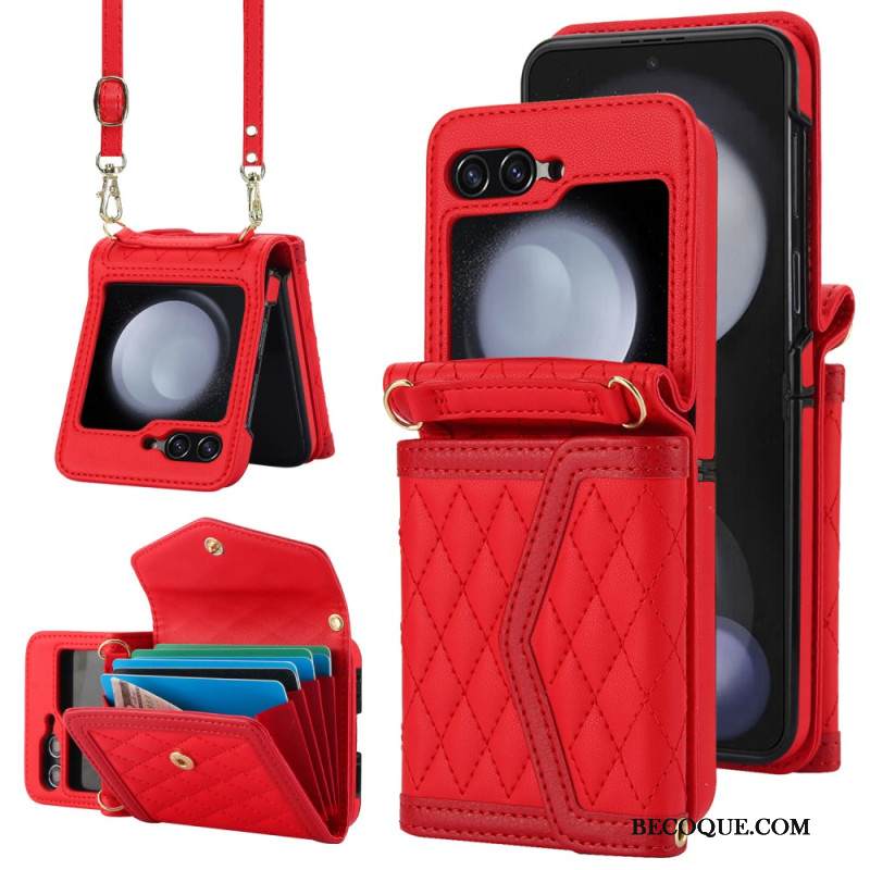 Kuori Samsung Galaxy Z Flip 7 Fe Korttiteline Olkahihna Ja Kaulanauha