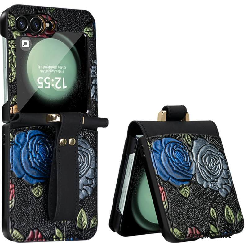 Kuori Samsung Galaxy Z Flip 7 Fe Kukkakuvioinen Olkahihna