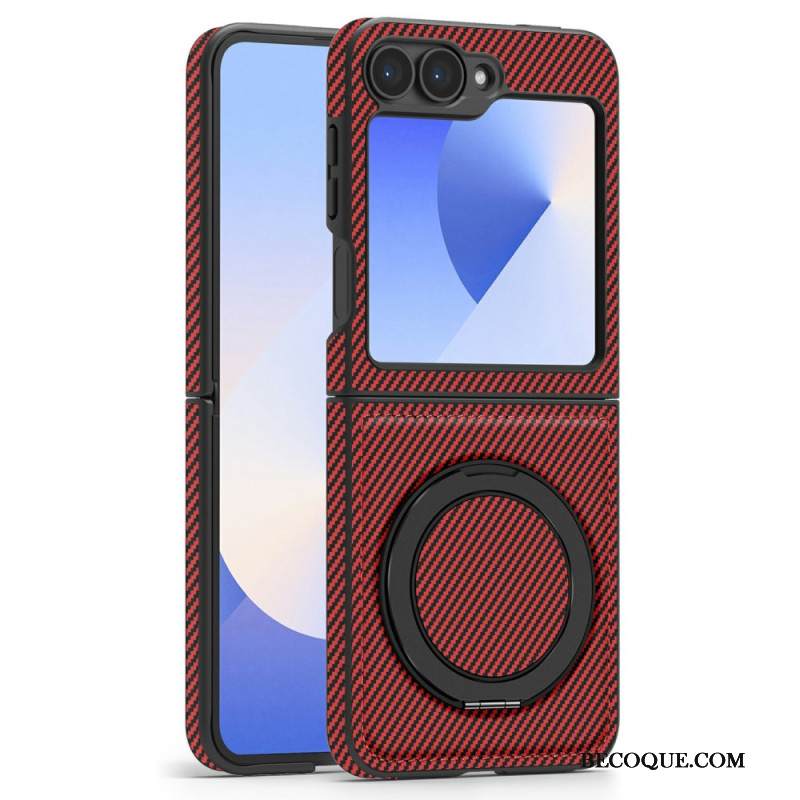 Kuori Samsung Galaxy Z Flip 7 Fe Magneettinen Hiilikuitu Ja Jalusta