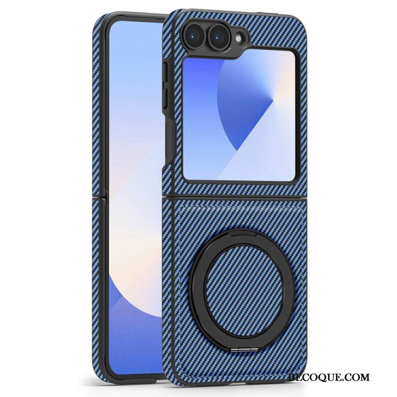 Kuori Samsung Galaxy Z Flip 7 Fe Magneettinen Hiilikuitu Ja Jalusta