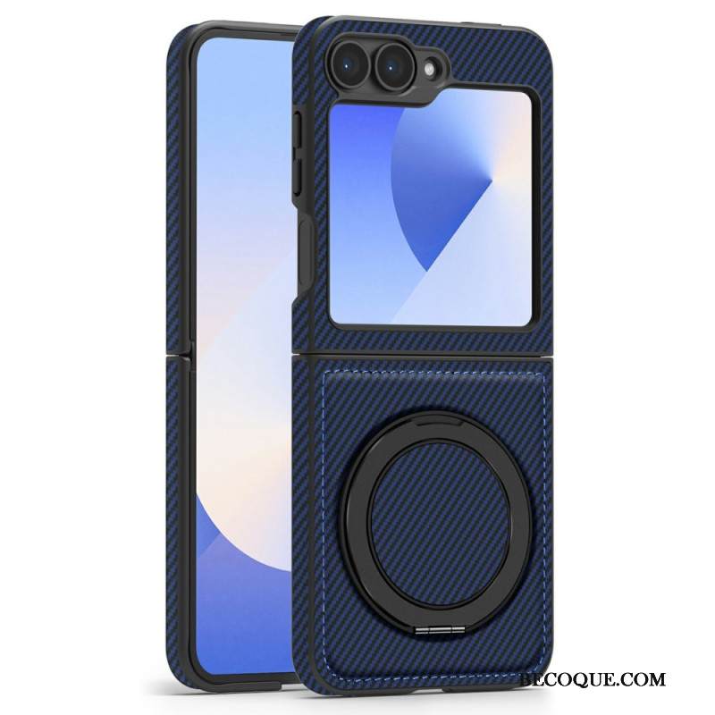 Kuori Samsung Galaxy Z Flip 7 Fe Magneettinen Hiilikuitu Ja Jalusta