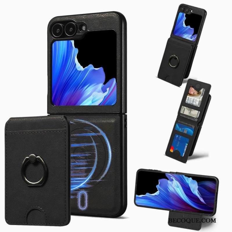Kuori Samsung Galaxy Z Flip 7 Fe Magneettinen Ja Irrotettavalla Korttipidikkeellä Suojakuori