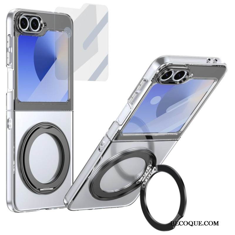 Kuori Samsung Galaxy Z Flip 7 Fe Magneettinen Jalusta Ja Hd-näytönsuoja