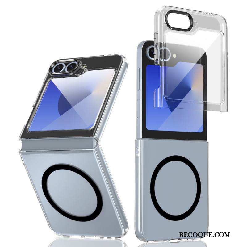 Kuori Samsung Galaxy Z Flip 7 Fe Magsafe-yhteensopiva Läpikuultava Näytönsuojalla