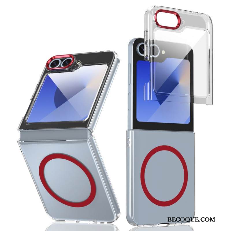 Kuori Samsung Galaxy Z Flip 7 Fe Magsafe-yhteensopiva Läpikuultava Näytönsuojalla