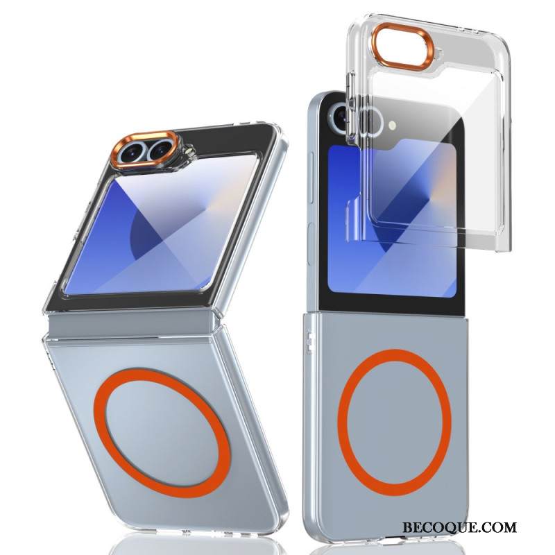 Kuori Samsung Galaxy Z Flip 7 Fe Magsafe-yhteensopiva Läpikuultava Näytönsuojalla