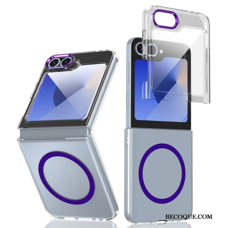 Kuori Samsung Galaxy Z Flip 7 Fe Magsafe-yhteensopiva Läpikuultava Näytönsuojalla