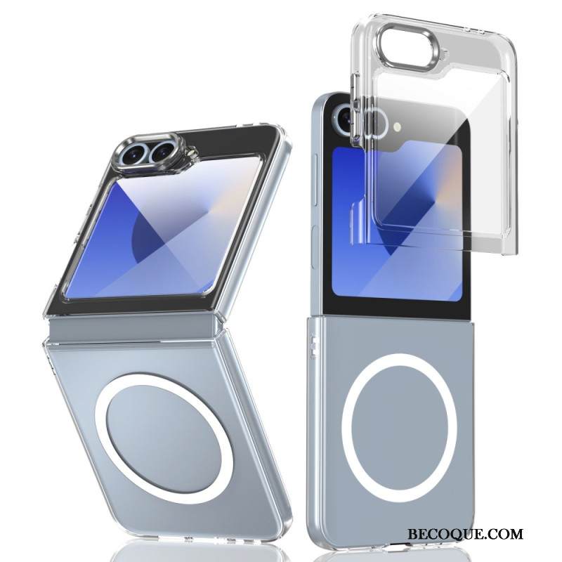 Kuori Samsung Galaxy Z Flip 7 Fe Magsafe-yhteensopiva Läpikuultava Näytönsuojalla